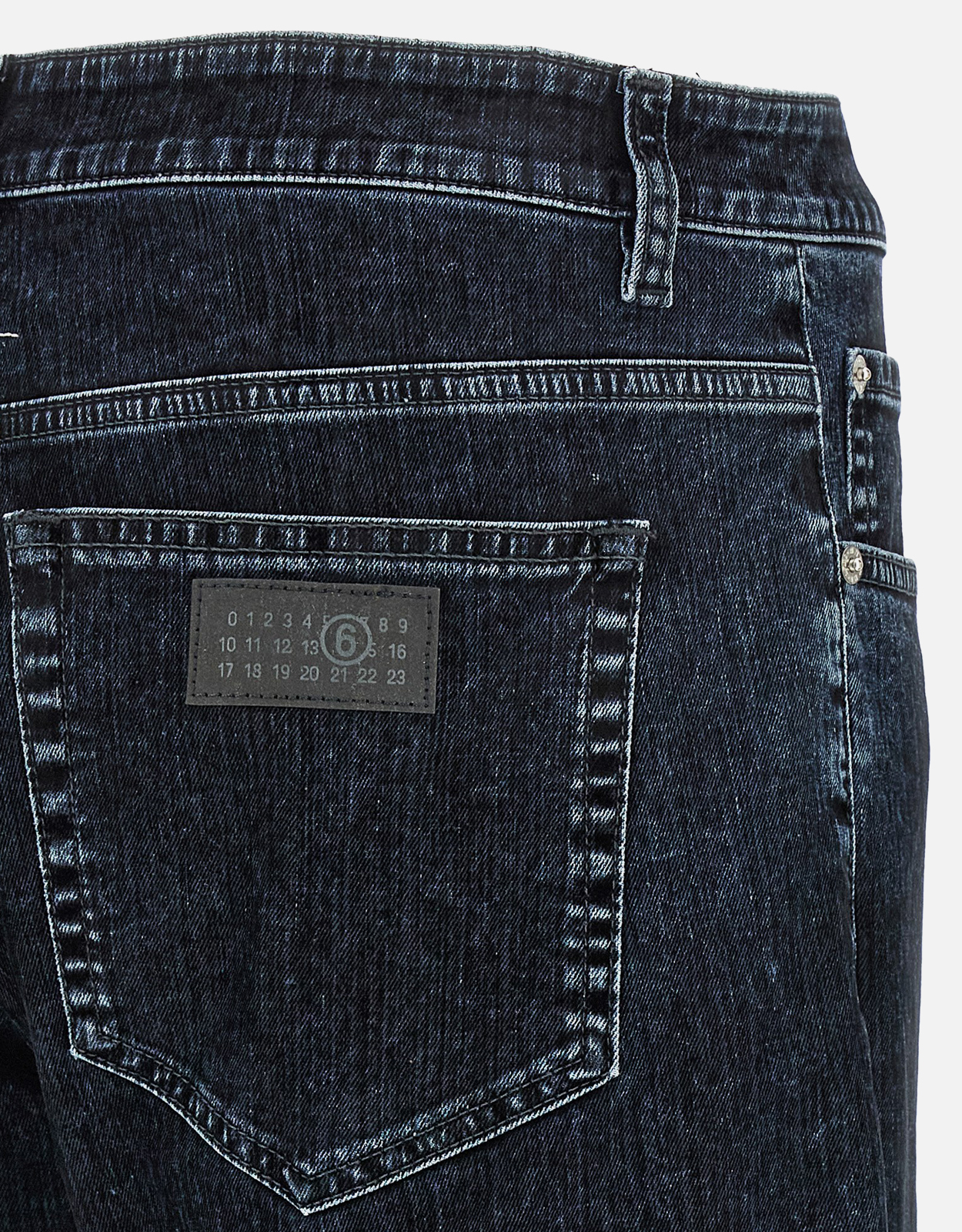 MM6 Maison Margiela メンズUsedWashコットンデニムストレートジーンズ