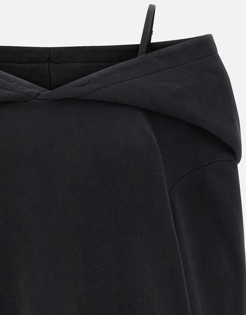 MM6 Maison Margiela コットンオフショルダースウェットシャツミニ