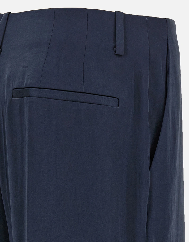 Theory シルク風しわ加工ワイドストレートレッグパンツ (パンツ