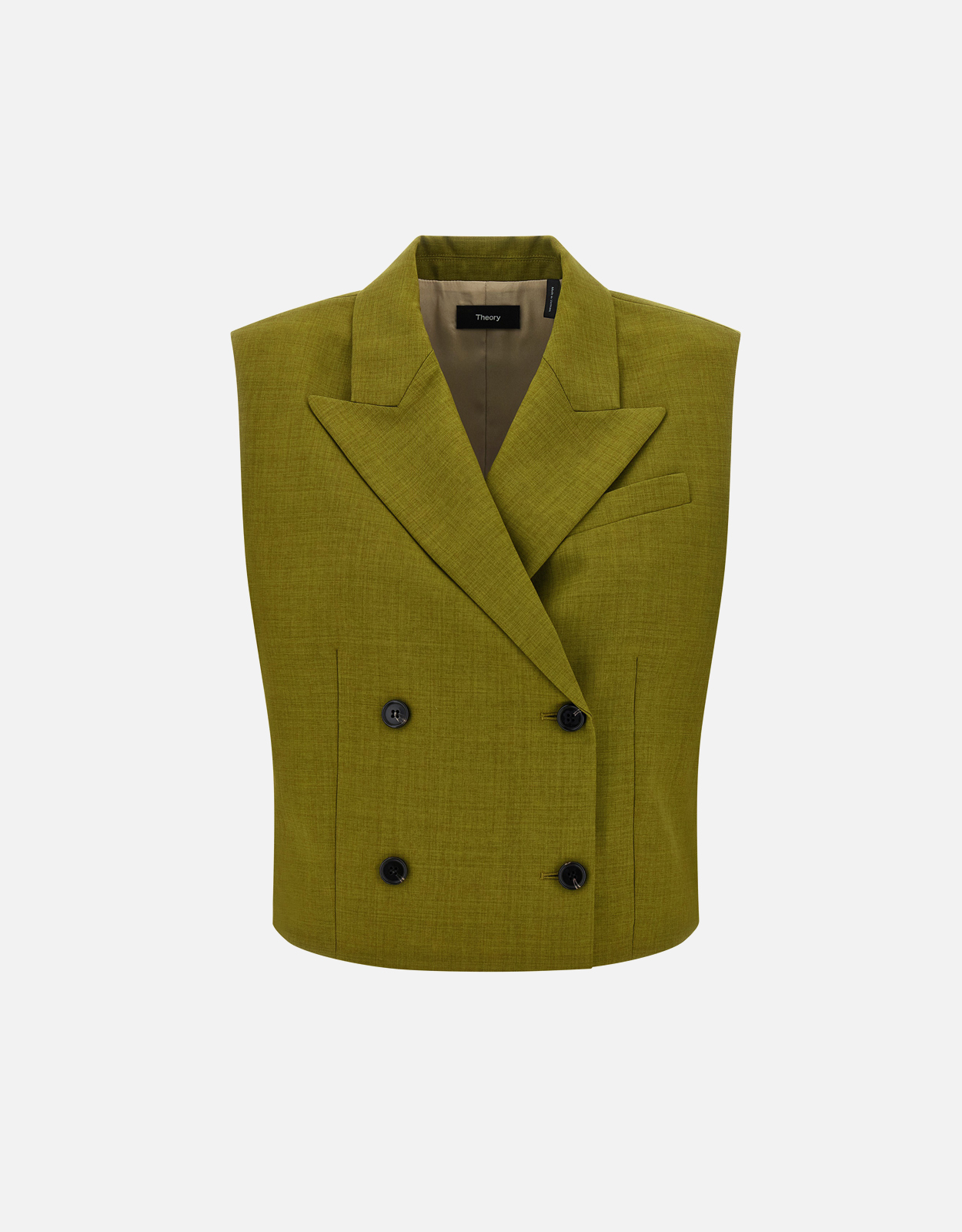 【超美品】theory City Twill Peaked Lapel Vest Theory City Twill Double-Breasted Vest (Tops,Tanks and Camis