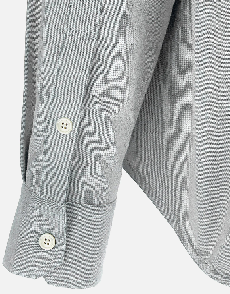 Thom Browne Men's 4BAR Cotton Flannel Oversized Shirt (Shirts