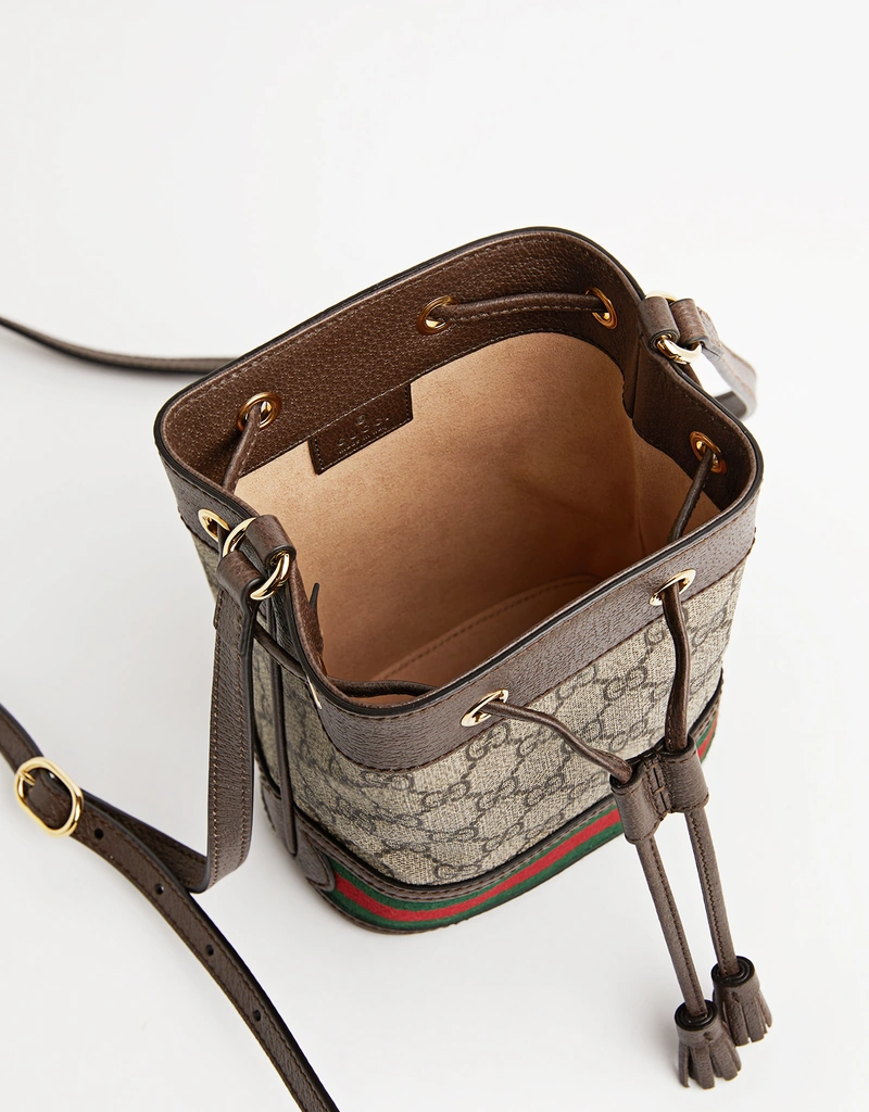 Gucci オフィディアGGシュプリームミニキャンバスクロスボディバケット