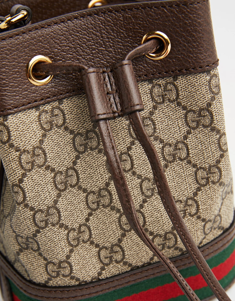 Gucci オフィディアGGシュプリームミニキャンバスクロスボディバケット