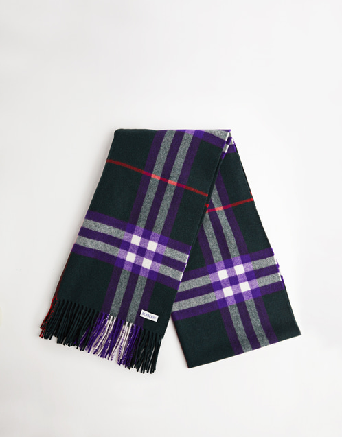 Burberry カシミヤワイドチェックマフラー (バッグ) IFCHIC.COM