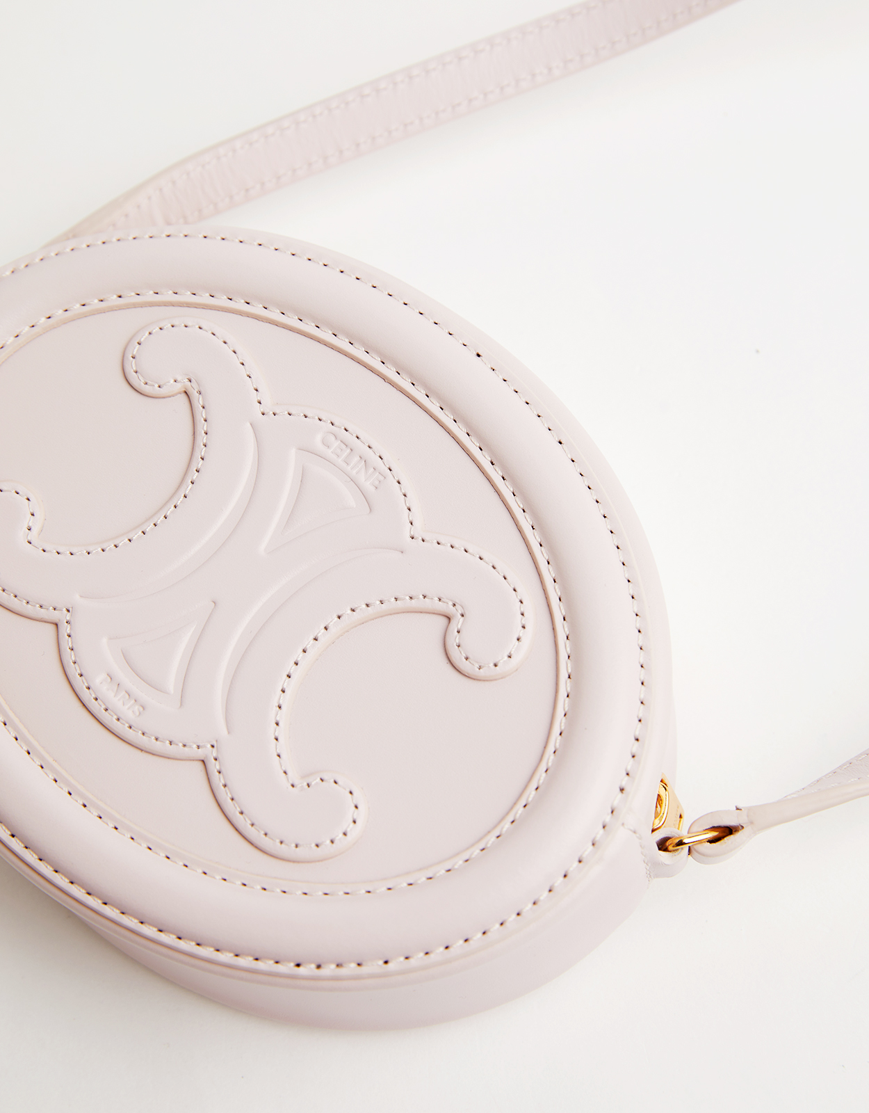 Celine Cuir Triomphe Smooth Calfskin Oval Crossbody Bag (Bags