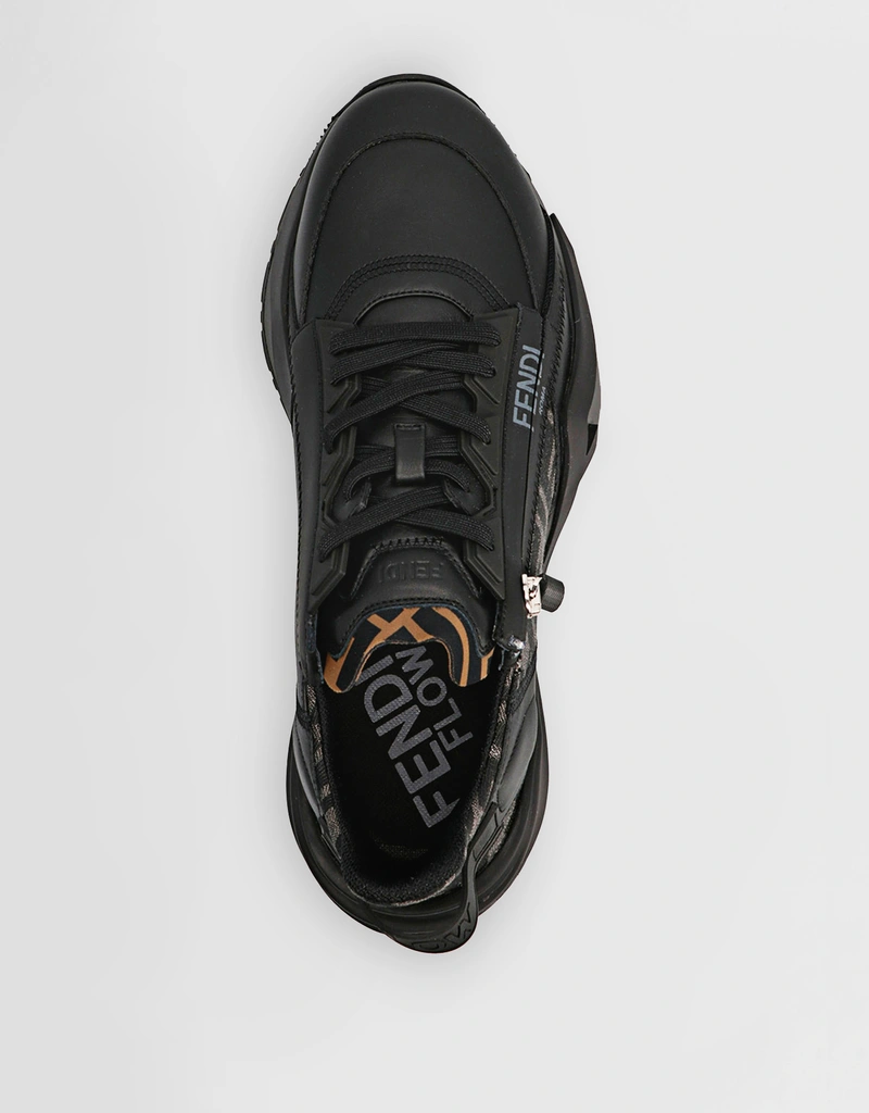 Fendi Men's Flow Leather Side Zip Sneakers () IFCHIC.COM