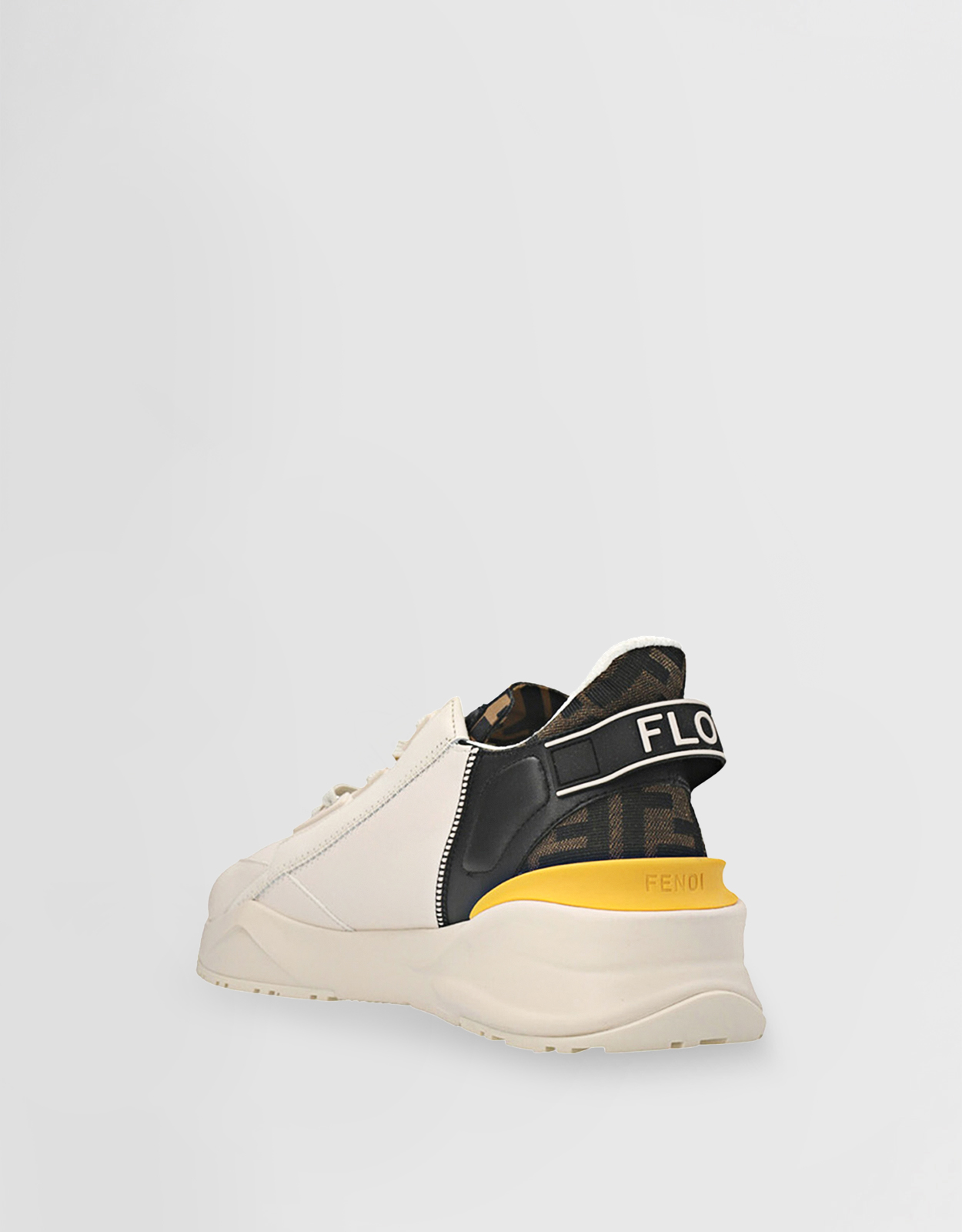 Fendi Men's Flow Leather Side Zip Sneakers (Sneakers,Low Top