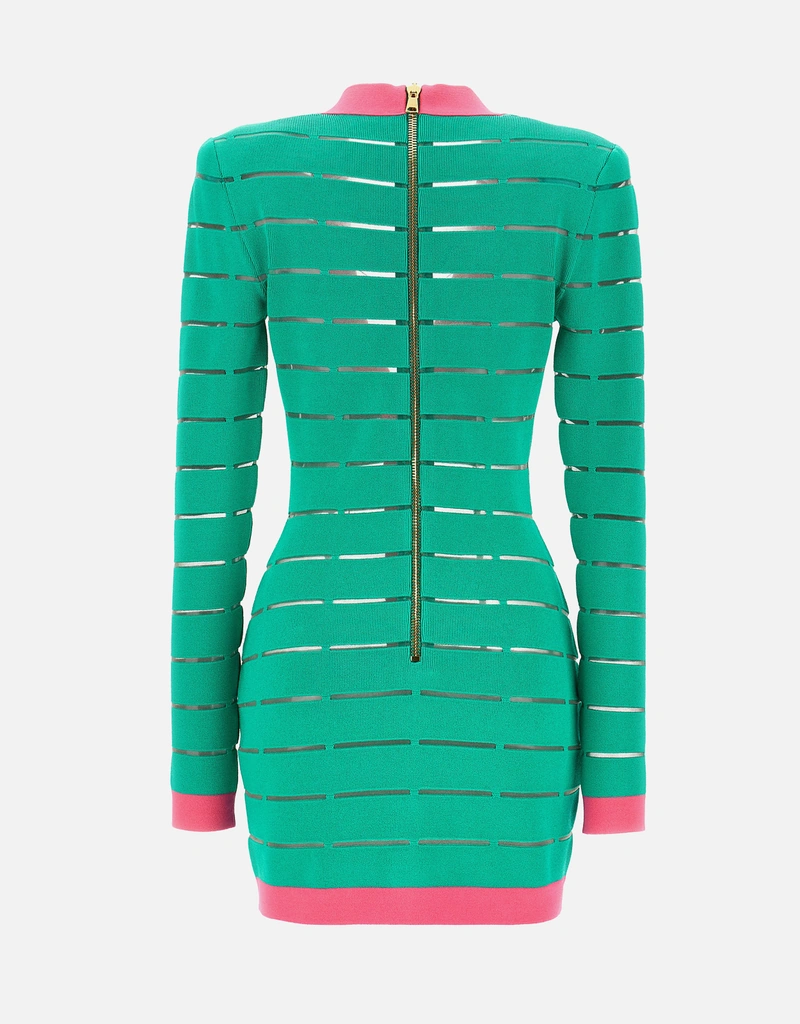 Balmain ツートーンニットドレス ボタン付き () IFCHIC.COM Balmain ツートーンニットドレス ボタン付き () IFCHIC.COM