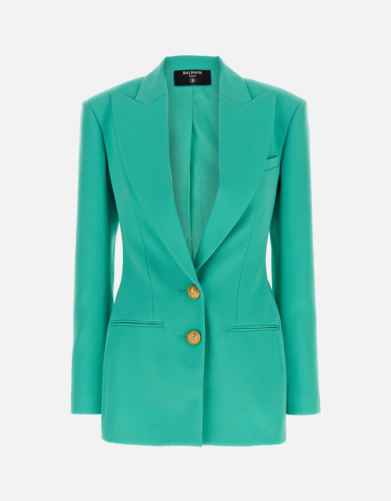 Balmain ウールダブルブレストロゴボタンブレザー () IFCHIC.COM