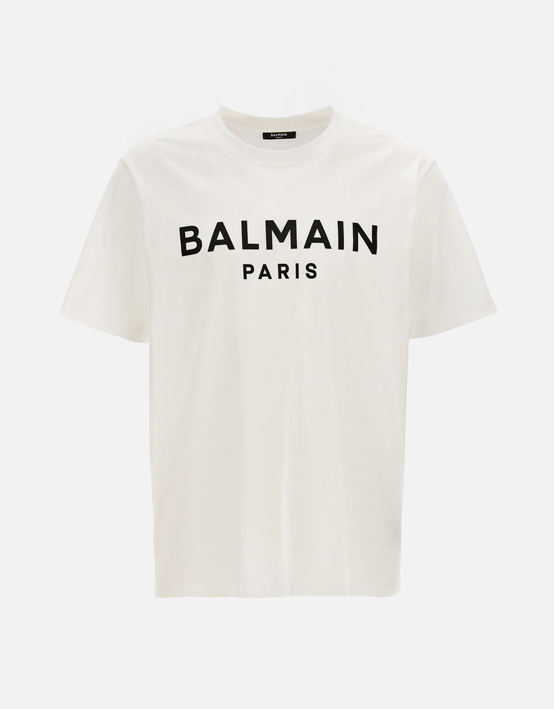 Balmain Men's Cotton Logo Print T-Shirt (Tops & T-shirts,T-shirts