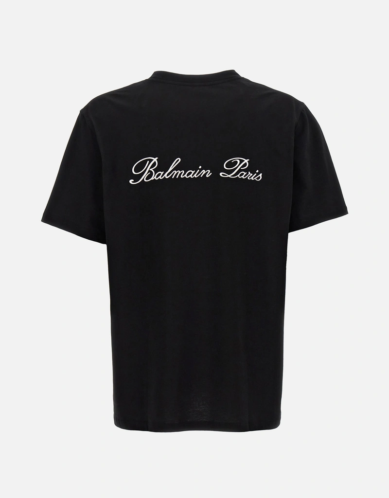 Balmain メンズシグネチャーコットン刺繍Tシャツ (トップス＆Tシャツ,T
