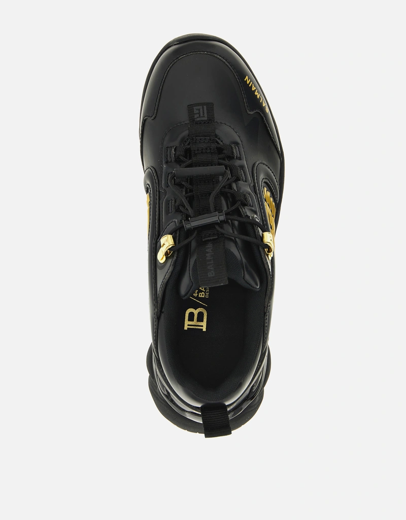 Balmain Men's Cosmic Dust Glazed Leather Sneakers () IFCHIC.COM