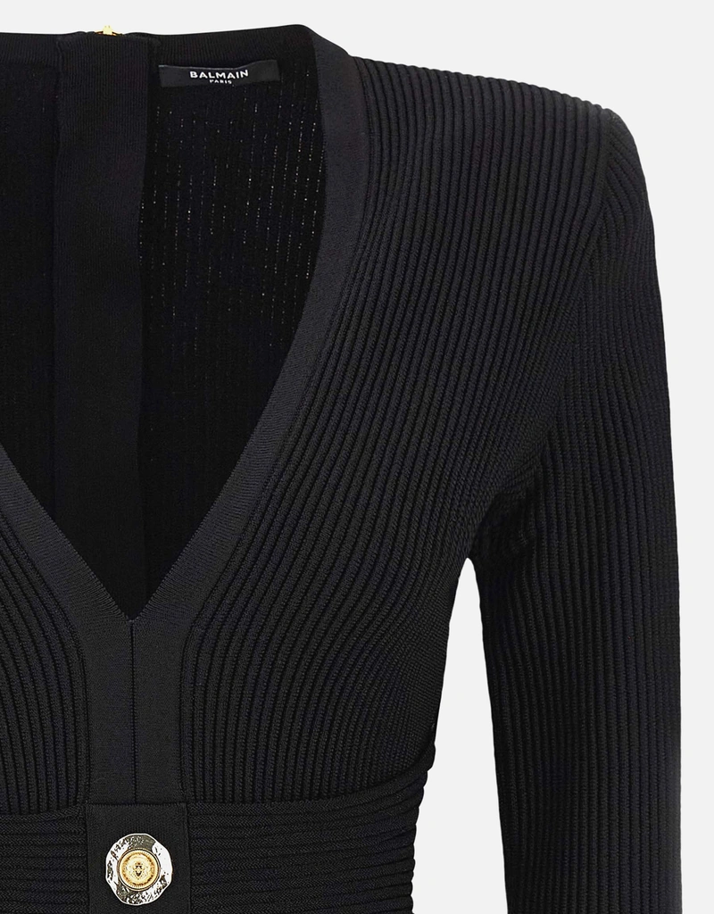 Balmain ストレッチニット ボディコンミニドレス () IFCHIC.COM