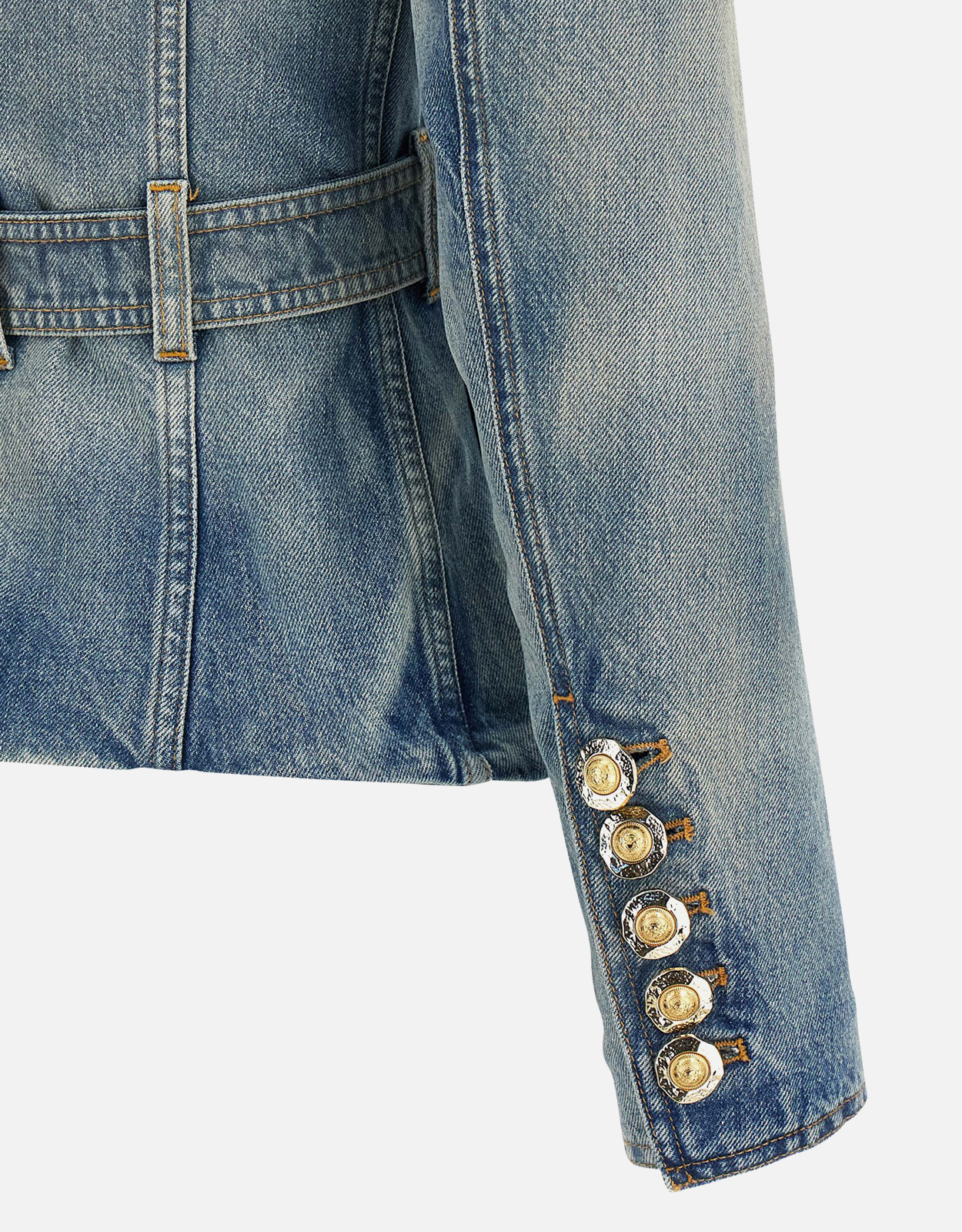 Balmain コットンボタン付き ベルトデニムジャケット () IFCHIC.COM