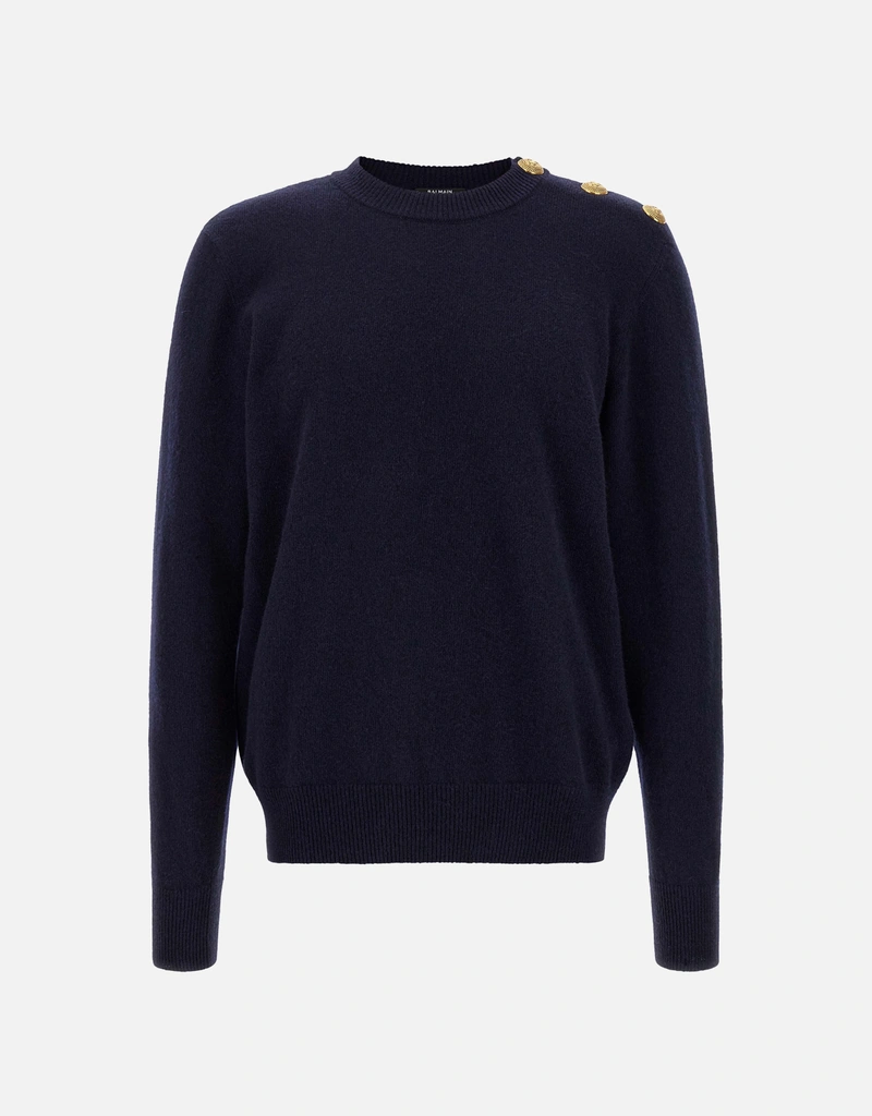 Balmain メンズ カシミヤ＆ウール ニットセーター (アパレル,ニット