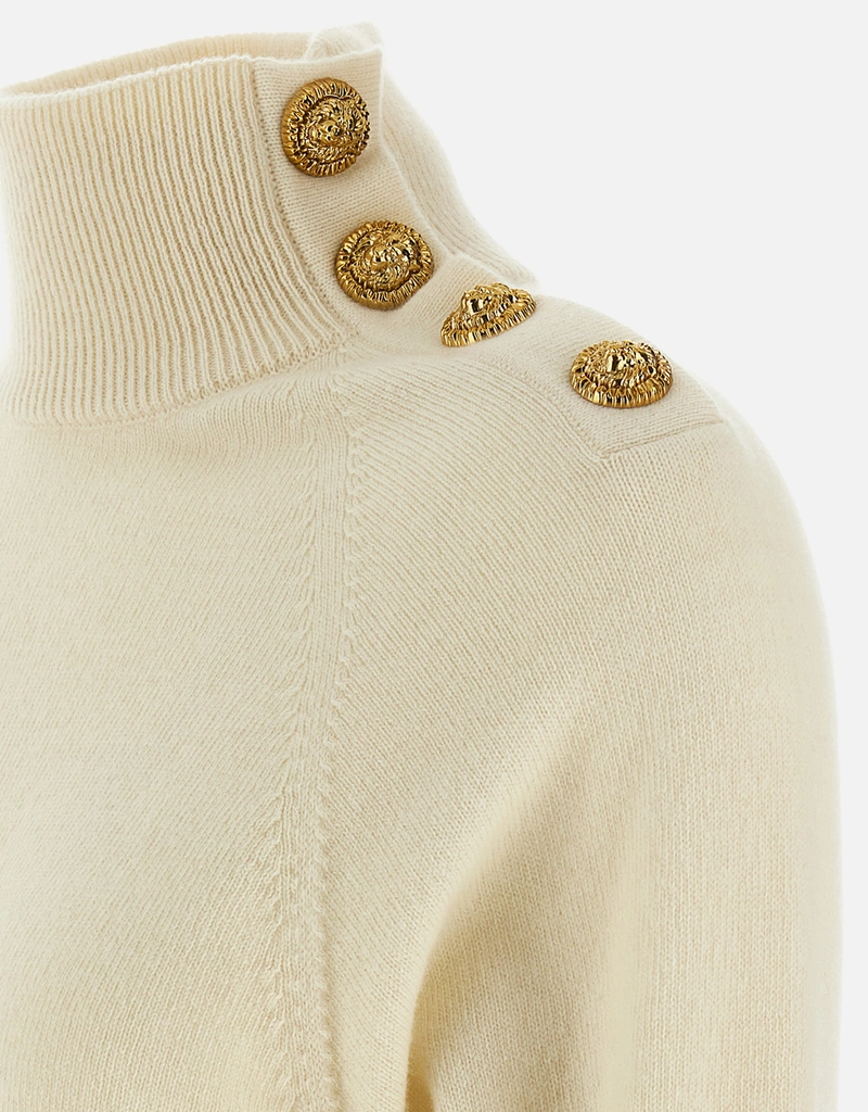 Balmain Cashmere Wool Dress Beige - FR 40