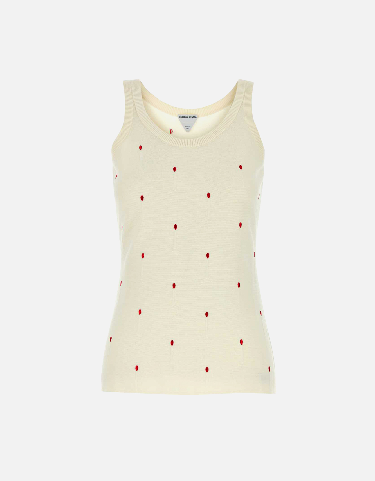 Bottega Veneta Cotton Embroidered Matches Tank Top - S　ボッテガ ヴェネタ コットン 刺繍マッチ タンク トップ - S Bottega