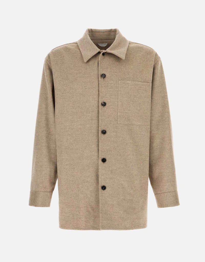 Bottega Veneta メンズウール＆カシミヤオーバーシャツ (すべての新品