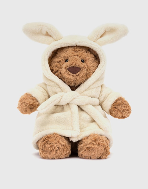 Jellycat Bartholomew Bathrobe Bear Soft Toy 26cm (Toys and Bags