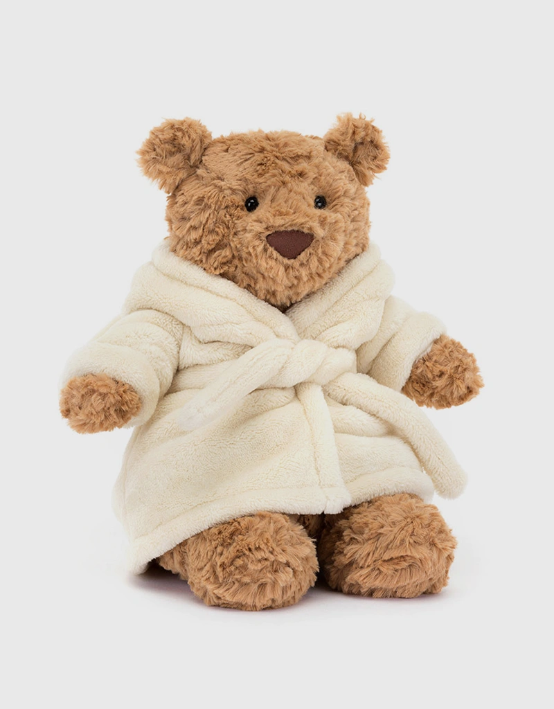Jellycat Bartholomew Bathrobe Bear Soft Toy 26cm (Kids Soft Toys