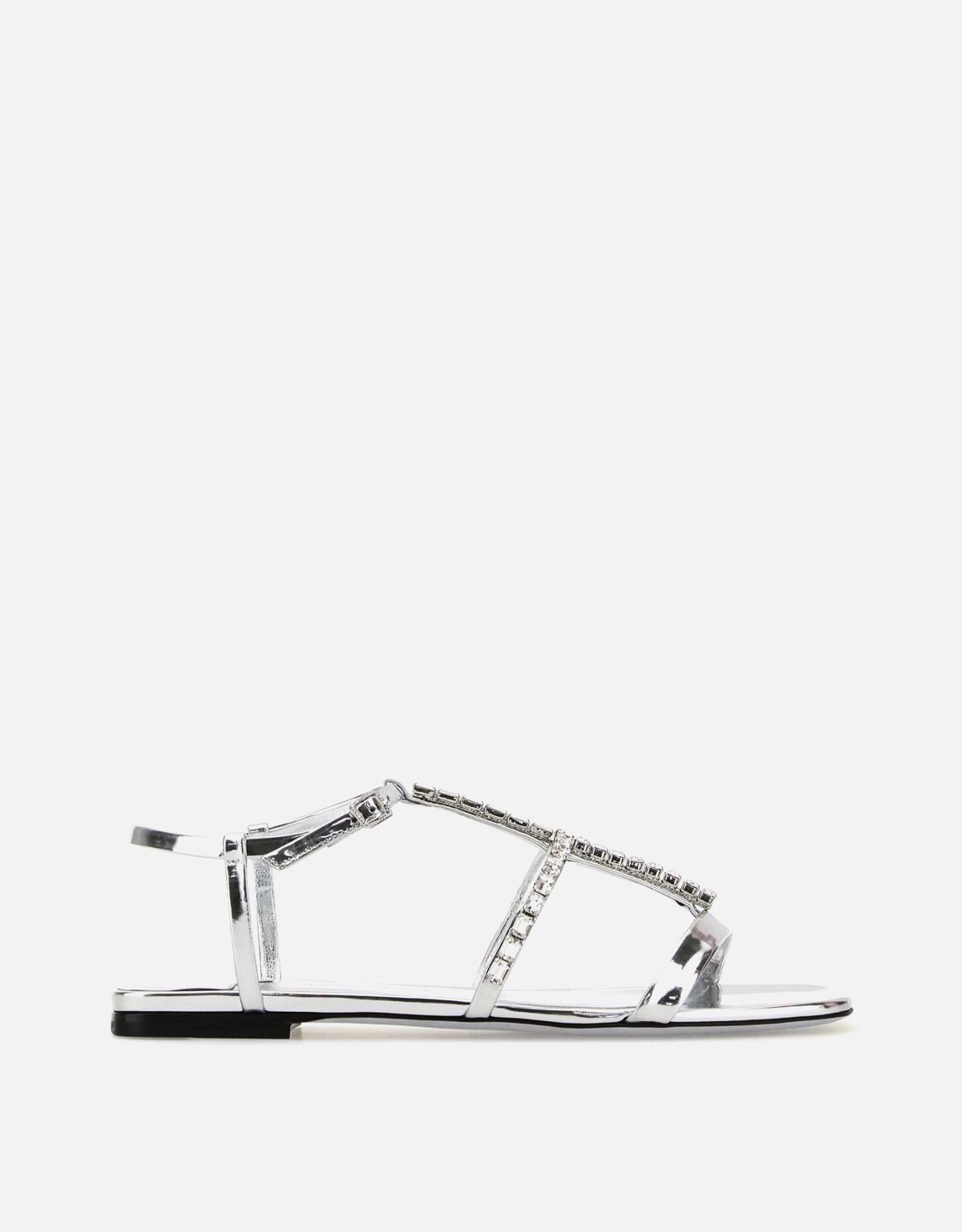 JIMMY CHOO サンダル シルバー JIMMY CHOO シルバー レザー グウィンサンダル () IFCHIC.COM