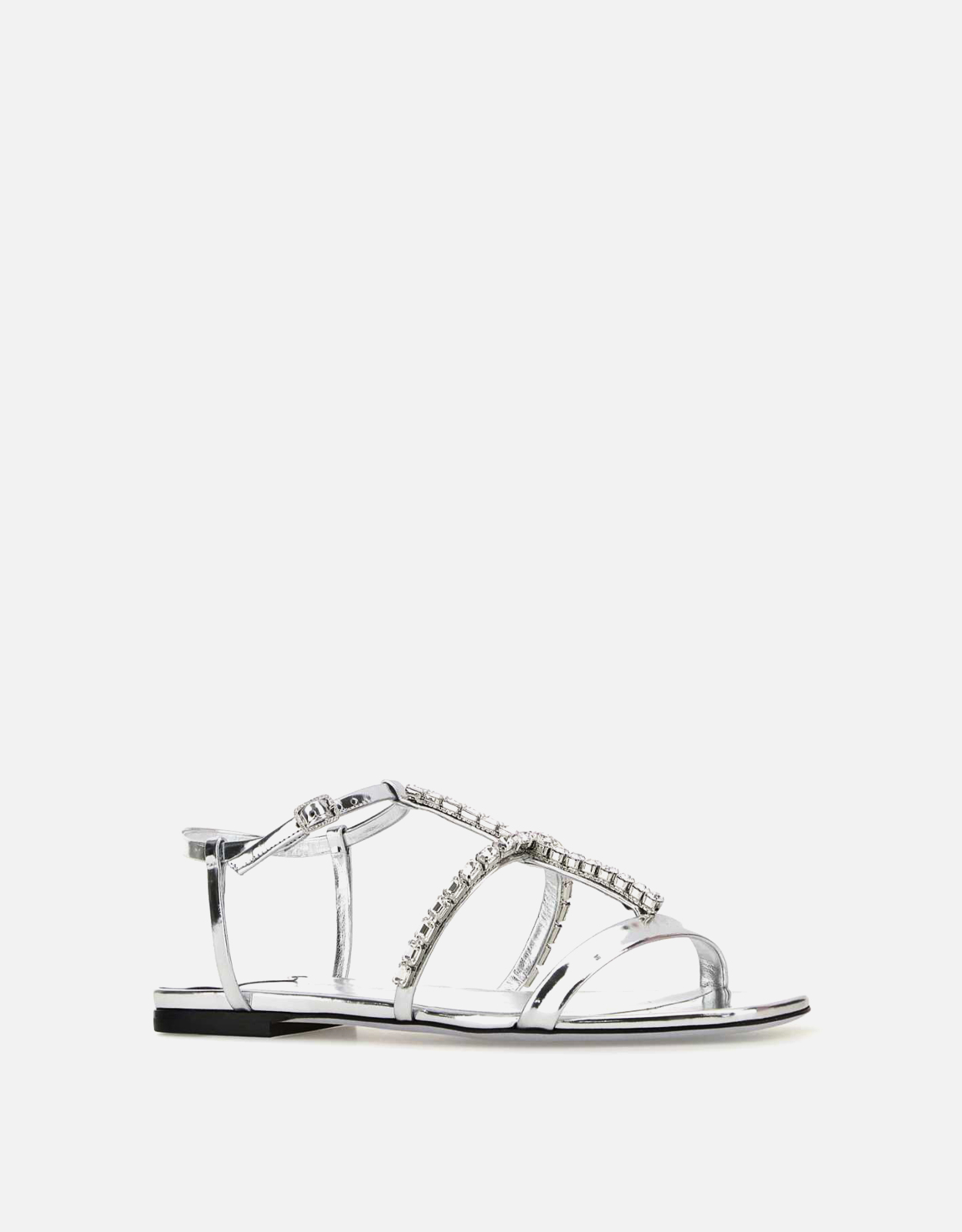 JIMMY CHOO シルバー レザー グウィンサンダル () IFCHIC.COM