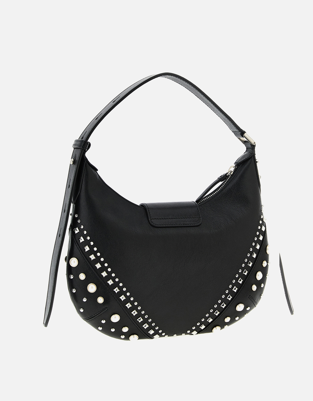 JIMMY CHOO バー ホボ スモール バイカー レザー ショルダーバッグ