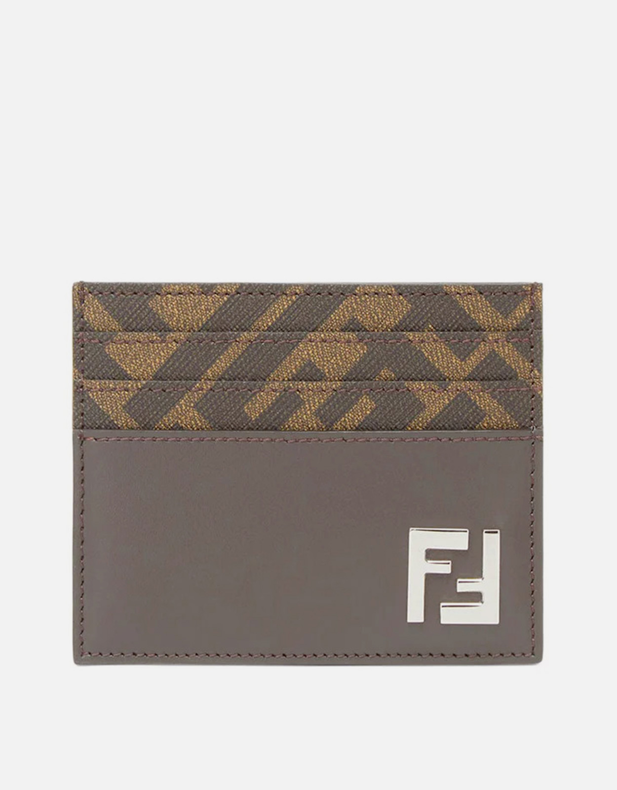 FENDI Fendi Squared FF brown card holder　フェンディ スクエアード FF ブラウン カード ホルダー
