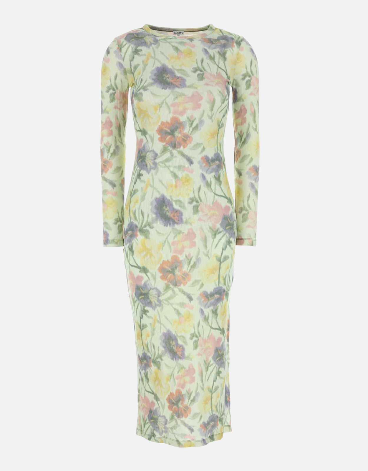 Loewe Silk Cotton Printed Fitted Dress () IFCHIC.COM