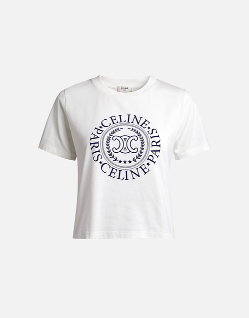 Celine Celine Boxy Cotton Jersey T-Shirt () IFCHIC.COM