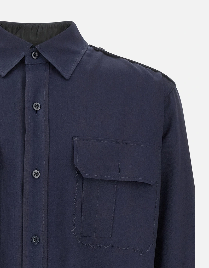 Maison Margiela メンズPressed To Deathウールシャツ (すべての新品