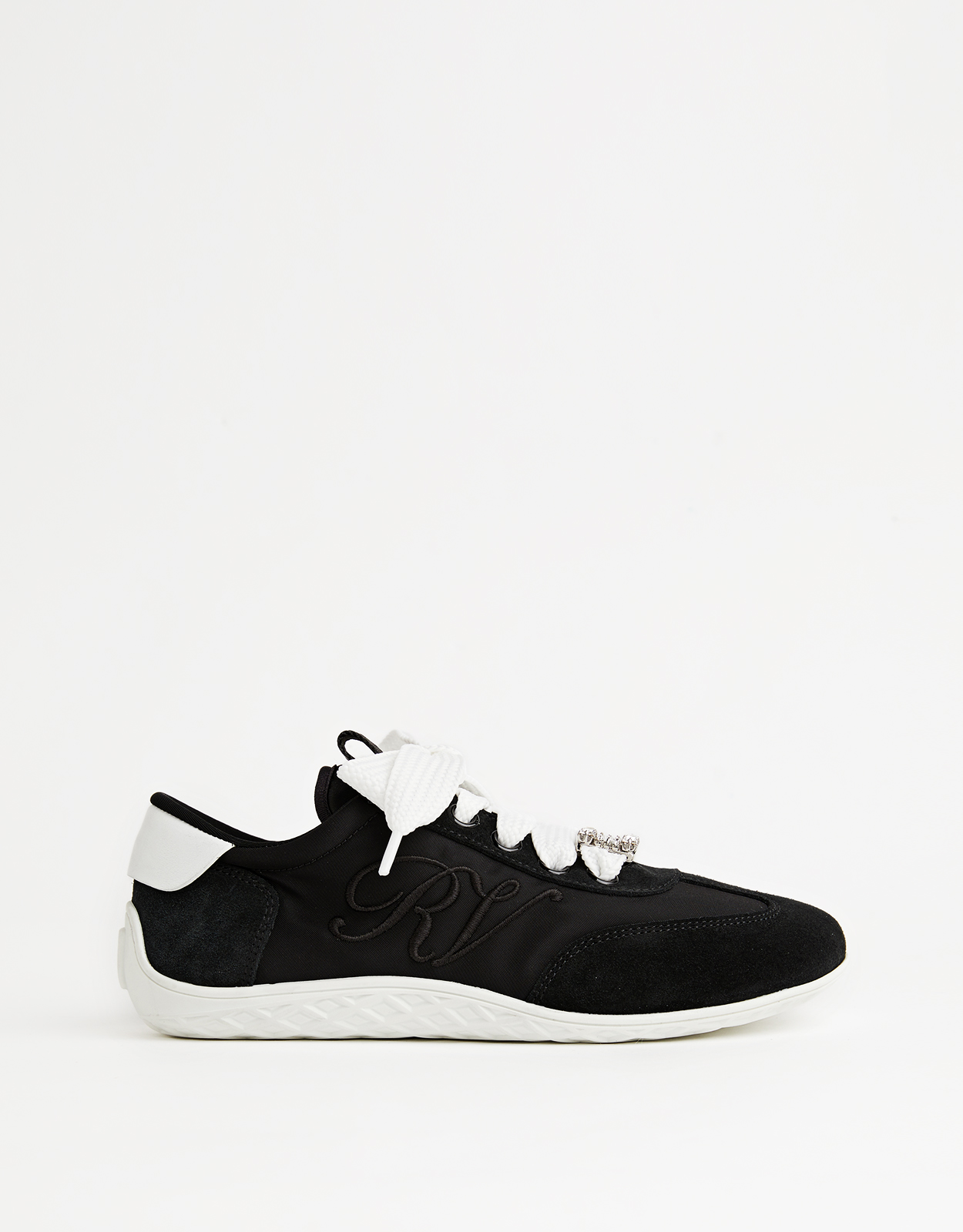 Roger Vivier Viv Suede Lace-Up Sneakers - IT 36　Roger Vivier ヴィヴ スエード レースアップ スニーカー - IT 36 Roger