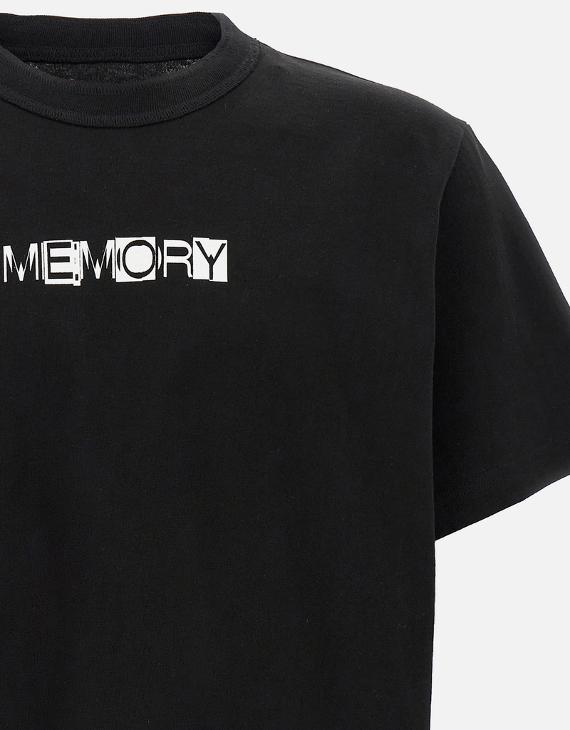 25ss sacai サカイ Tシャツ MEMORY ブラック サイズ1 Sacai Memory Cotton T-Shirt () IFCHIC.COM
