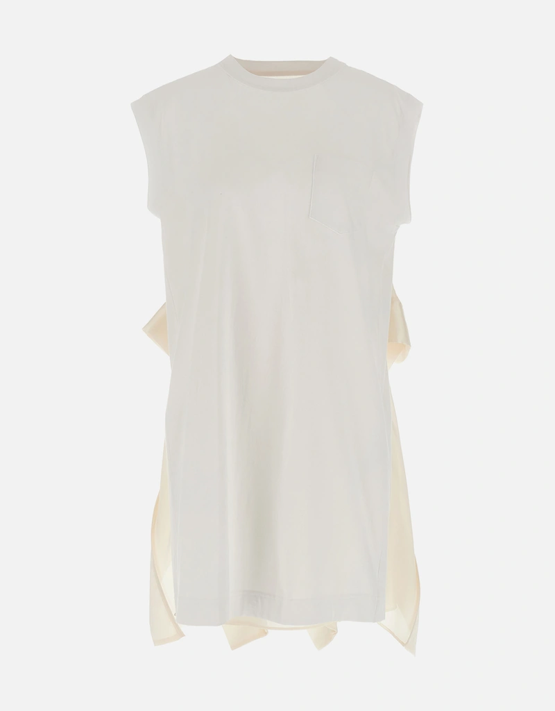 k*様 Sacai 23SS Bianco maxi shirt SACAI | POPLIN SHORT SLEEVE SHIRT