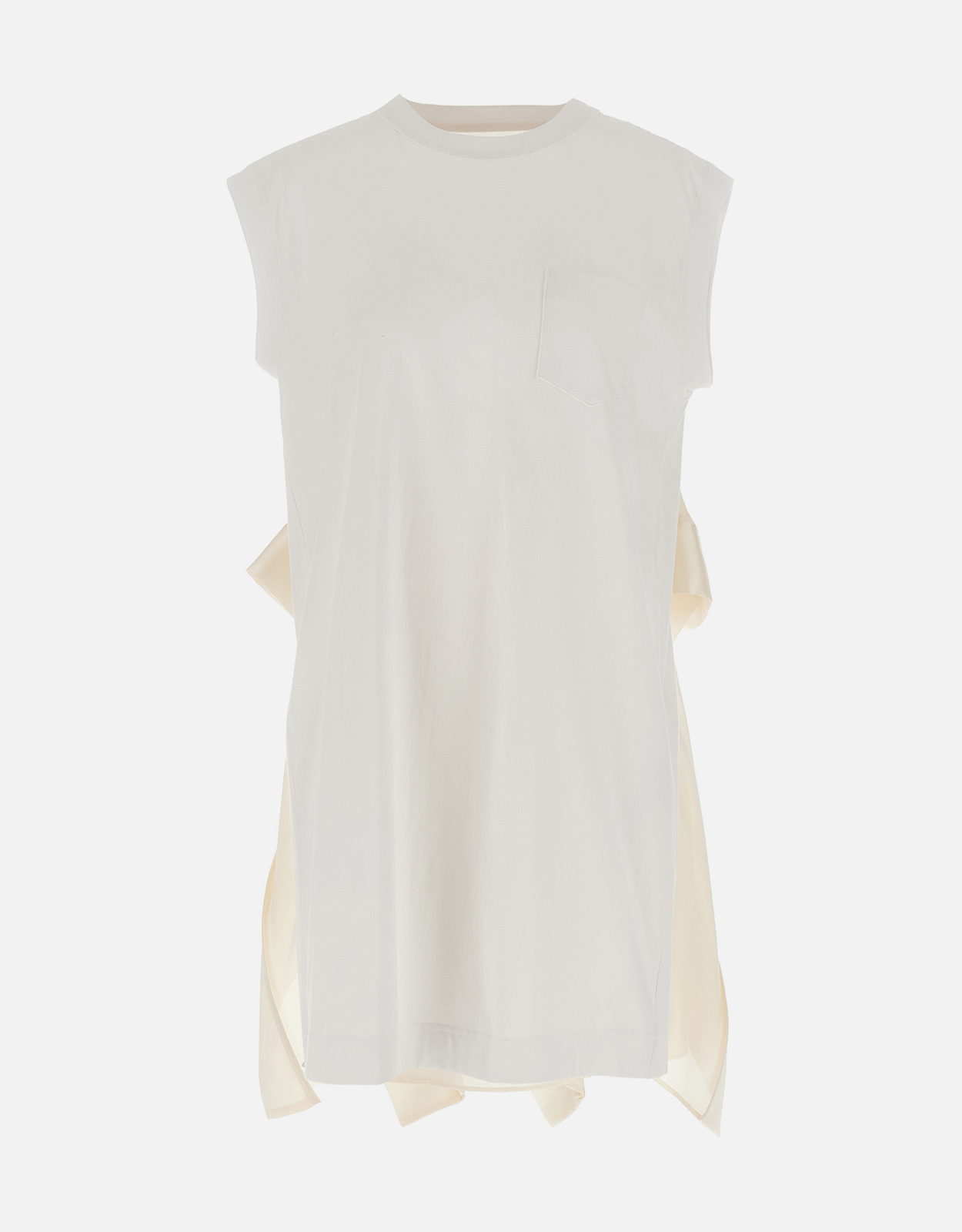 Sacai Cotton Asymmetric Length T-Shirt - 2　Sacai コットン アシンメトリー丈 T シャツ - 2 Sacai