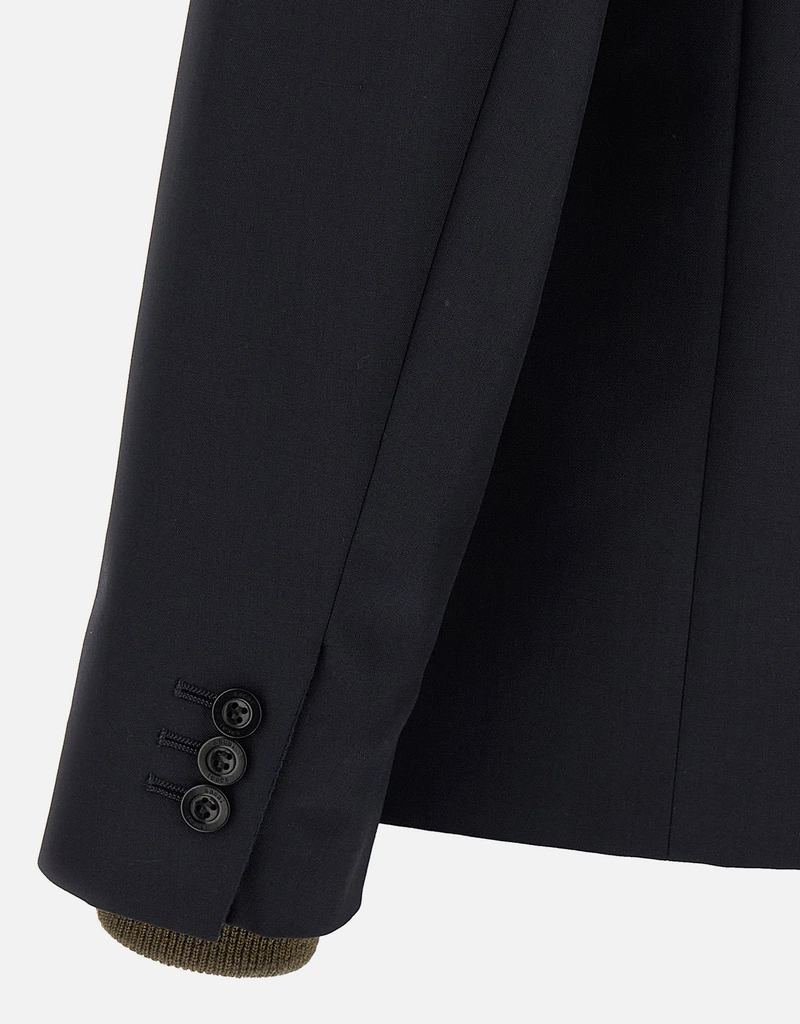 Sacai メンズ ウールブレンドインサートボンバージャケット (すべての Sacai メンズ ウールブレンドインサートボンバージャケット (すべての