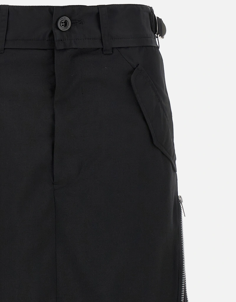 Sacai カーゴミックスウールブレンドミディスカート (すべての新品