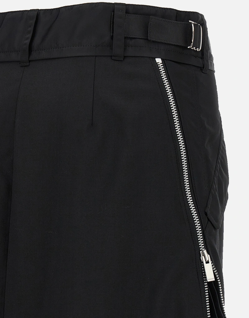 Sacai カーゴミックスウールブレンドミディスカート (すべての新品