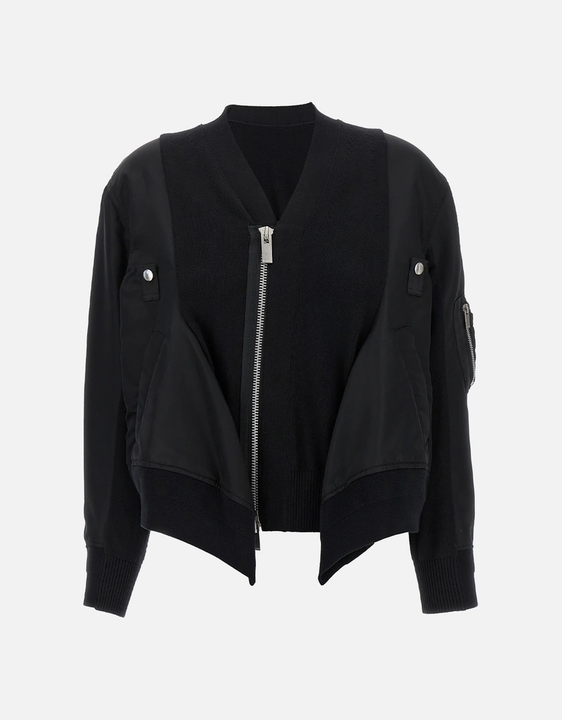 Sacai ナイロンインサートウールジャケット (すべての新品) IFCHIC.COM