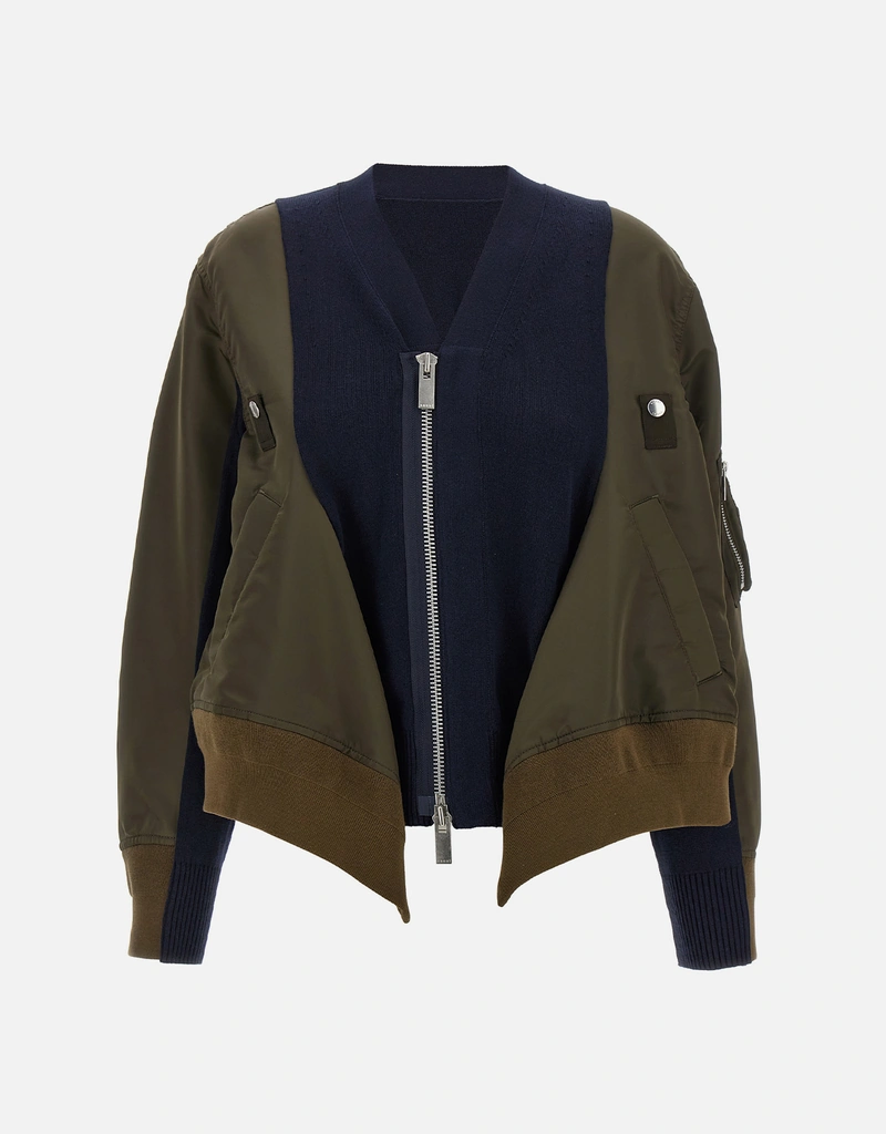 sacai ウールジャケット Sacai ナイロンインサートウールジャケット (すべての新品) IFCHIC.COM