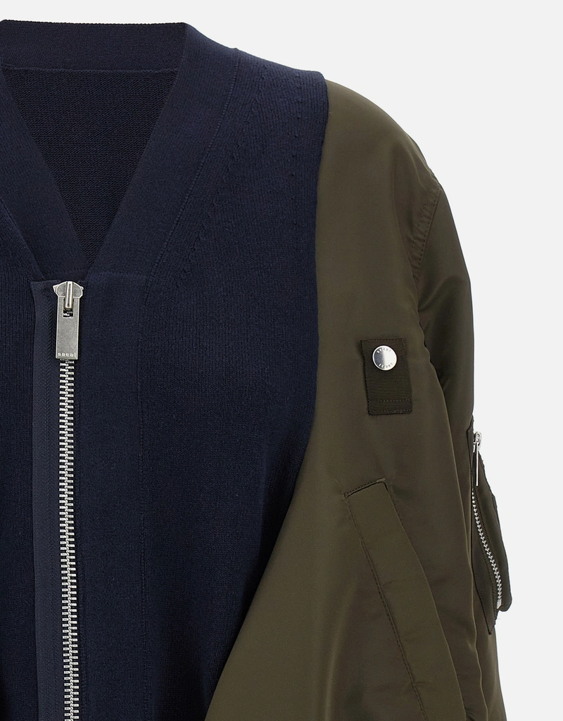 Sacai ナイロンインサートウールジャケット (すべての新品) IFCHIC.COM