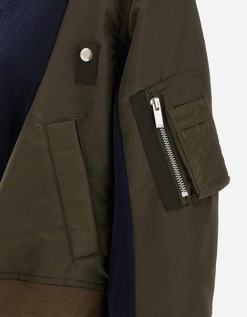 Sacai ナイロンインサートウールジャケット (すべての新品) IFCHIC.COM
