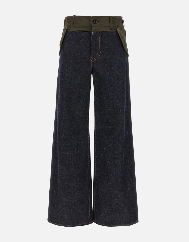 Sacai コットン＆ナイロンインサートジーンズ (すべての新品) IFCHIC.COM