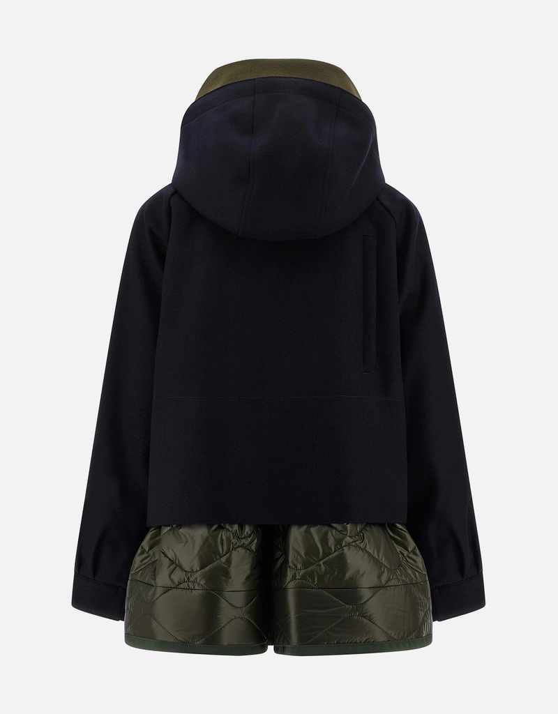 Sacai メルトンウールジャケット (すべての新品) IFCHIC.COM