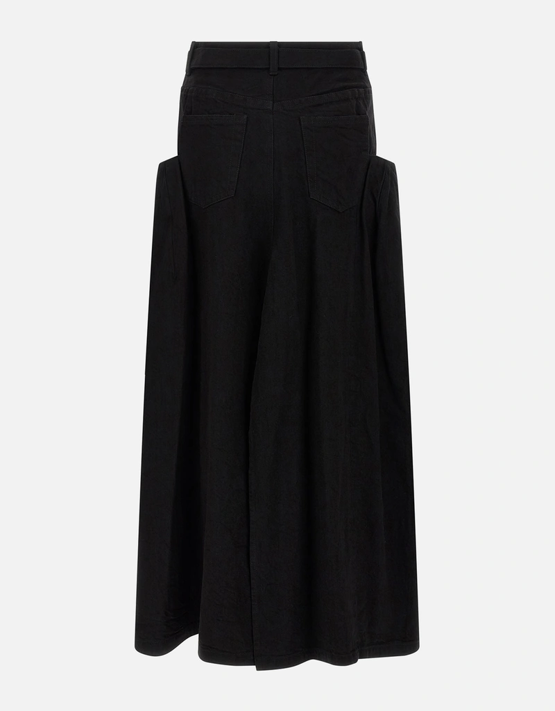 Sacai Cotton Trompe L'oeil Maxi Skirt (All New In) IFCHIC.COM