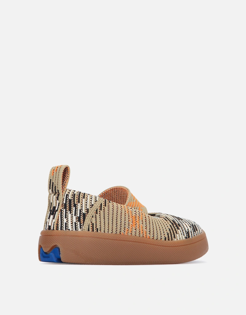 Burberry Kids K1チェックプリントフラットシューズ () IFCHIC.COM
