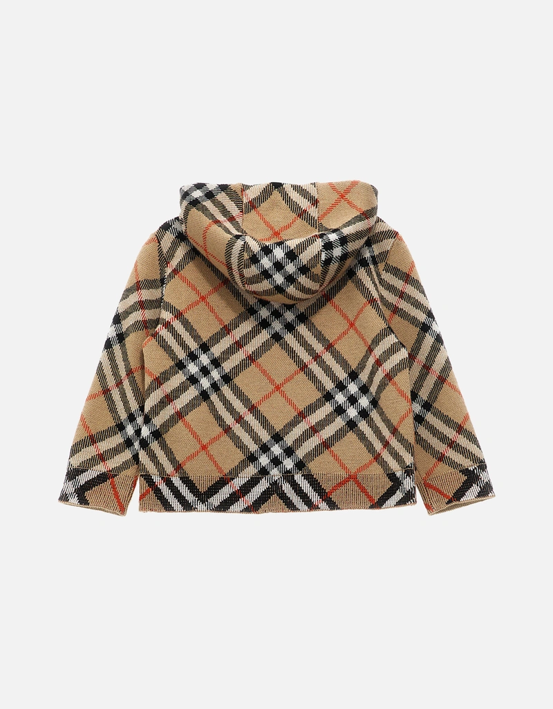 Burberry Children バーバリー チルドレン　ダッフル　12Y Burberry Kids Wool Check Hoodies Jacket (All New In) IFCHIC.COM