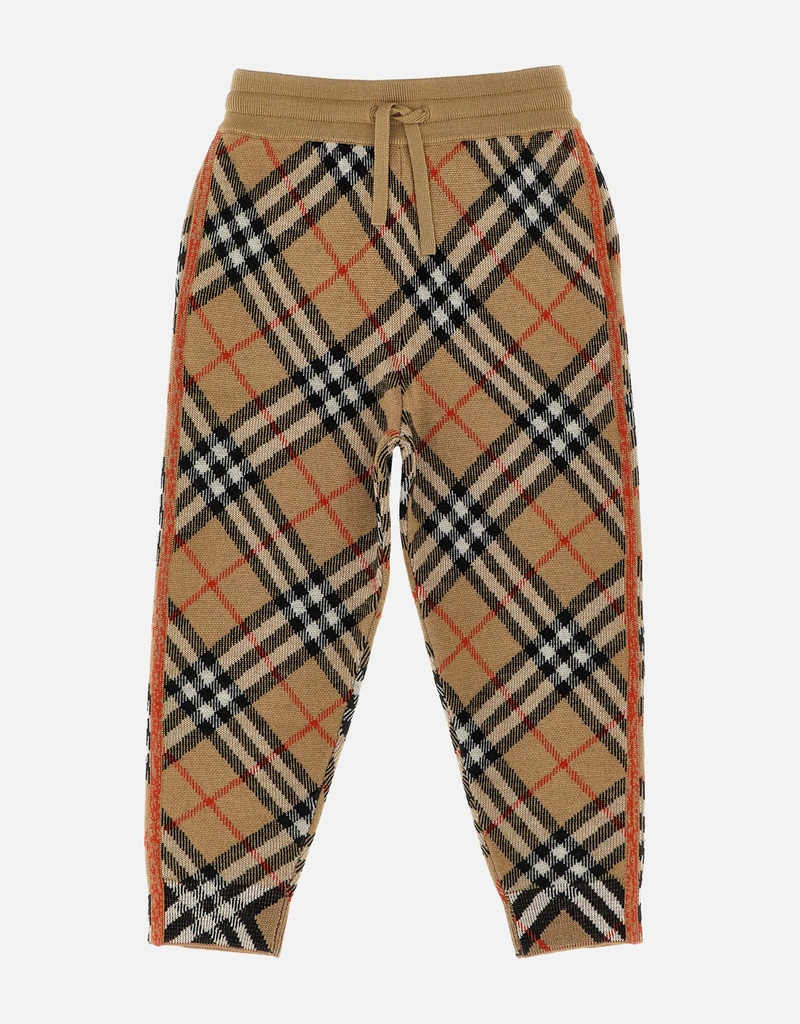 Burberry Kids ウールジョガーパンツ (すべての新品) IFCHIC.COM