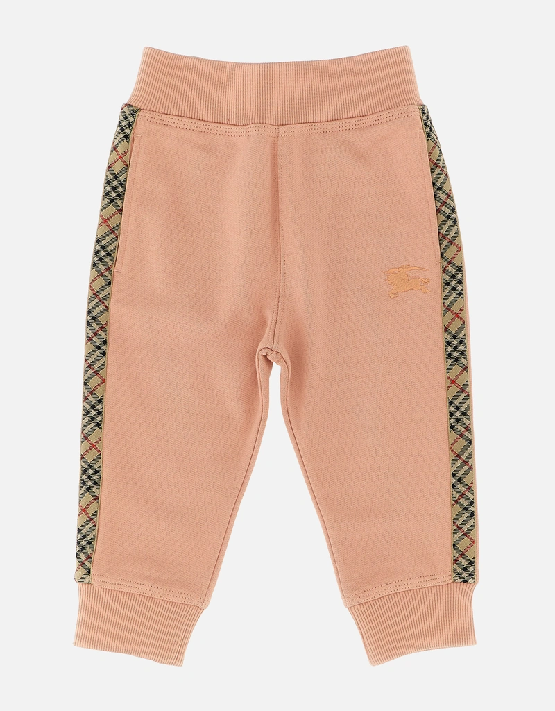 Burberry Kids キッズ Jackson Check Tape コットンジョガーパンツ