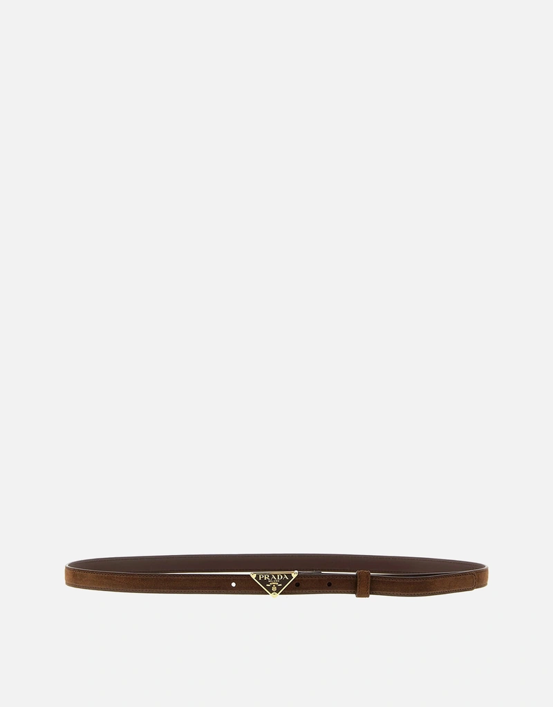 Prada スエードカーフスキンレザーベルト (ベルト,スキニータイプ